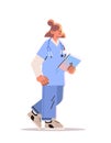woman doctor with stethoscope medical worker in uniform happy labor day celebration concept vertical