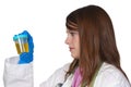 Woman Doctor with Urine Sample Royalty Free Stock Photo