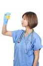 Woman Doctor with Urine Sample