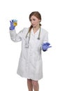 Woman Doctor with Urine Sample