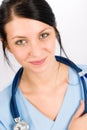 Woman doctor young medical nurse smiling