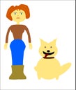 Woman with dog