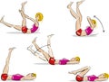 Woman doing abdominal exercises