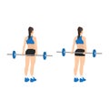 Woman doing Behind the back standing bicep curls