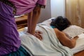 Woman Doing Body Massage Health Care Treatment in the Spa