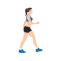 Woman doing cardio walking exercise