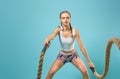 Woman doing crossfit exercises Royalty Free Stock Photo