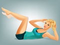 Woman Doing Crunches