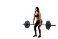 Woman doing deadlift Royalty Free Stock Photo