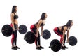 Woman doing deadlift Royalty Free Stock Photo