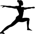 woman doing exercise silhouette illustration