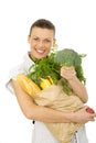 Woman doing grocery shopping Royalty Free Stock Photo