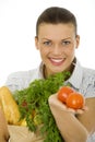 Woman doing grocery shopping Royalty Free Stock Photo