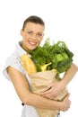 Woman doing grocery shopping Royalty Free Stock Photo