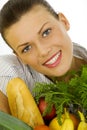 Woman doing grocery shopping Royalty Free Stock Photo