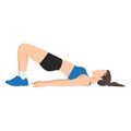 Woman doing hamstring walkout exercise