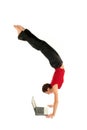 Woman doing handstand