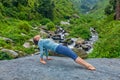 Woman doing Hatha yoga asana Purvottanasana Royalty Free Stock Photo