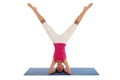 Woman Doing A Headstand Royalty Free Stock Photo