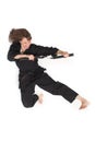 Woman doing karate Royalty Free Stock Photo