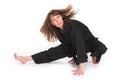 Woman doing karate Royalty Free Stock Photo