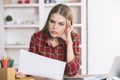 Woman doing paperwork in office Royalty Free Stock Photo