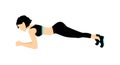 Woman doing plank.