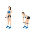 Woman doing Romanian deadlift exercise. Royalty Free Stock Photo