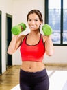 Woman doing shoulder press