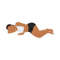 Woman doing Side Lying Savasana, Side Lying Corpse Pose