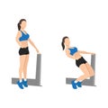 Woman doing sissy squat exercise Royalty Free Stock Photo