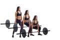 Woman doing squat with barbell Royalty Free Stock Photo