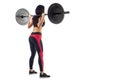 Woman doing squat with a barbell Royalty Free Stock Photo