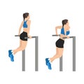 Woman doing trice dip exercise