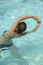 Woman doing water aerobic