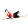 Woman doing workout for exercise guide.