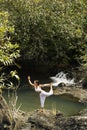 Woman doing yoga. Royalty Free Stock Photo