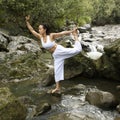 Woman doing yoga. Royalty Free Stock Photo