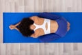 Woman Doing Yoga On Fitness Mat Royalty Free Stock Photo