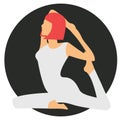 Woman doing yoga icon