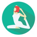 Woman doing yoga icon