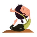 Woman doing yoga illustration cartoon character Royalty Free Stock Photo