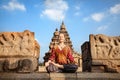 Woman doing yoga in India Royalty Free Stock Photo