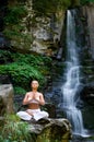 Woman doing yoga in the nature Royalty Free Stock Photo