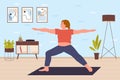 Woman doing yoga training at home Royalty Free Stock Photo