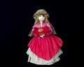 Woman doll, made of corn peel with black bg