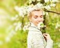 Woman dreaming outdoors Royalty Free Stock Photo