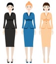 Woman dress code. Female in business outfit, office clothes Royalty Free Stock Photo