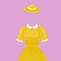 Woman dress with hat without head vector