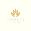 Woman Dress With Lotus Flower Feminine Logo Design Vector Graphic Symbol Icon Illustration Creative Idea